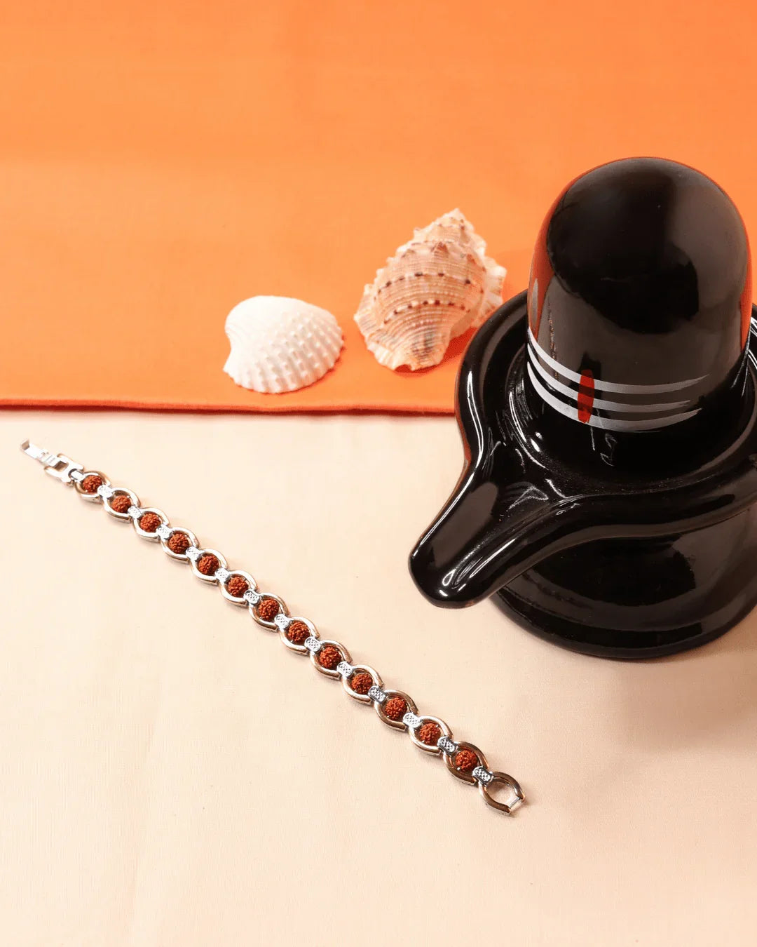 Dual - Tone 5 Mukhi Certified Rudraksha Bracelet - Buy Online at My Store