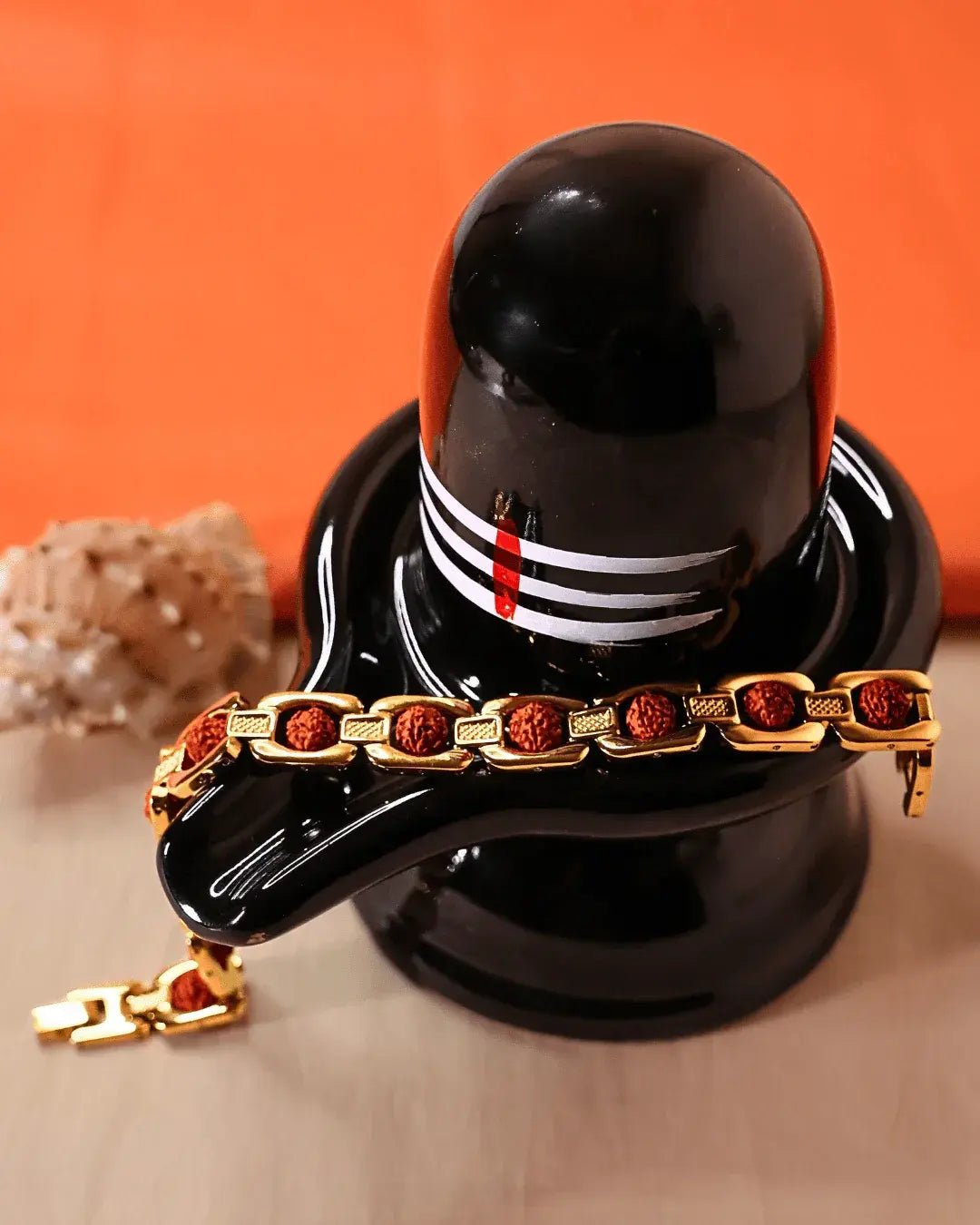 Gold - Plated 5 Mukhi Rudraksha Bracelet - Buy Online at My Store