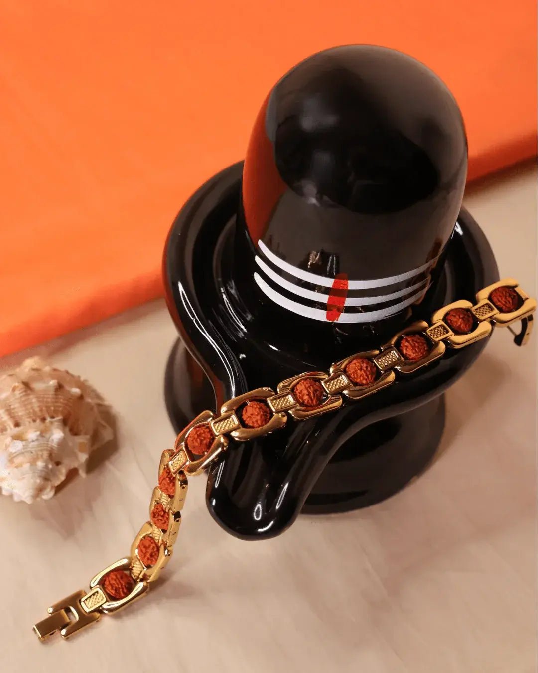 Gold - Plated 5 Mukhi Rudraksha Bracelet - Buy Online at My Store